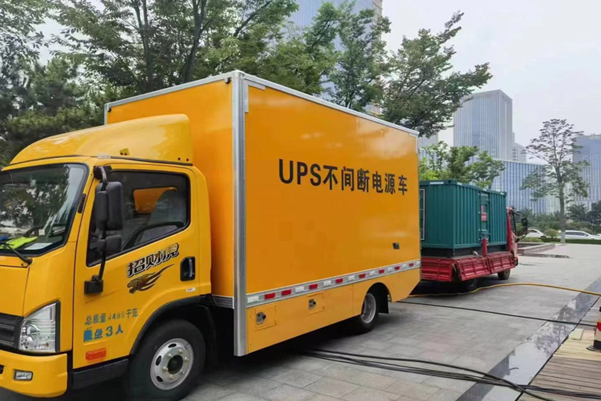 绥德发电机租赁施工现场